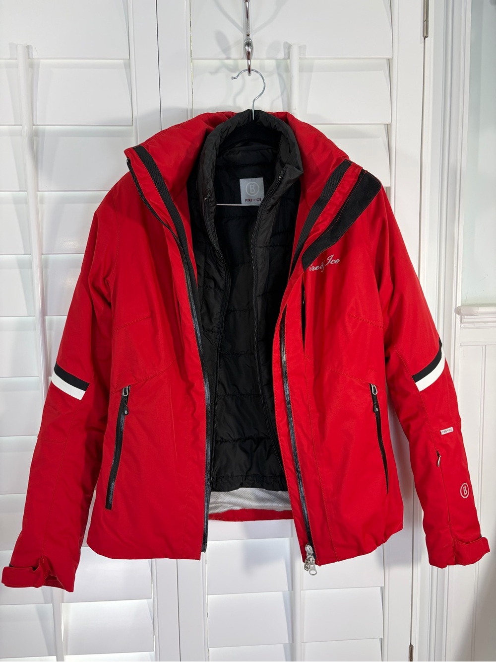 BOGNER FIRE & ICE Ski Jacket w Zipper Hood & Removable Vest Liner (4/XS)